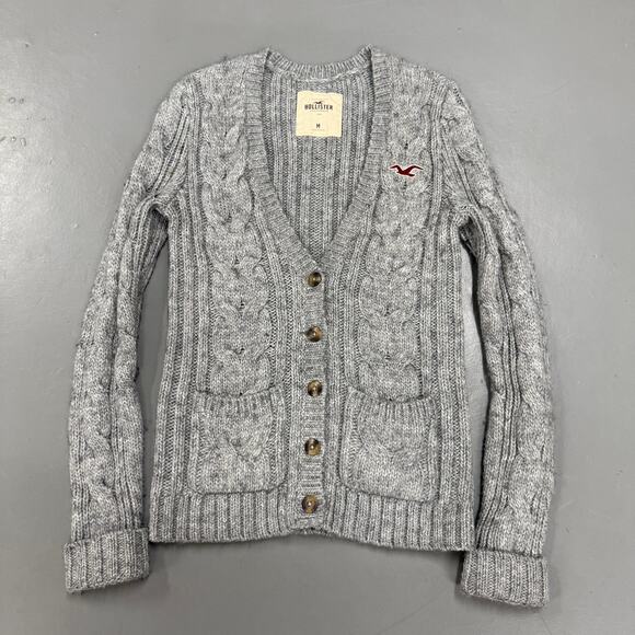 Hollister Sweaters - Y2K Hollister Chunky Knit Cardigan Sweater